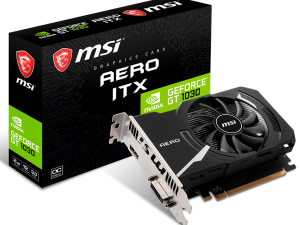 MSI Video Card NVidia GT 1030 AERO ITX 2GD4 OC (2G GDDR4 ,HDMI,  DVI) retail