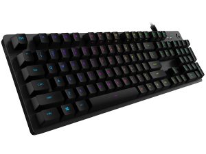 LOGITECH G512 Carbon RGB Mechanical Gaming Keyboard, GX Blue - CARBON - US INT'L - USB - INTNL - G512 CLICKY