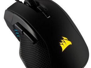 CORSAIR IRONCLAW RGB, FPS/MOBA, Black, Backlit RGB LED, 18000 DPI, Optical