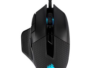 CORSAIR NIGHTSWORD RGB, Performance Tunable FPS/MOBA, Black, Backlit RGB LED, 18000 DPI, Optical