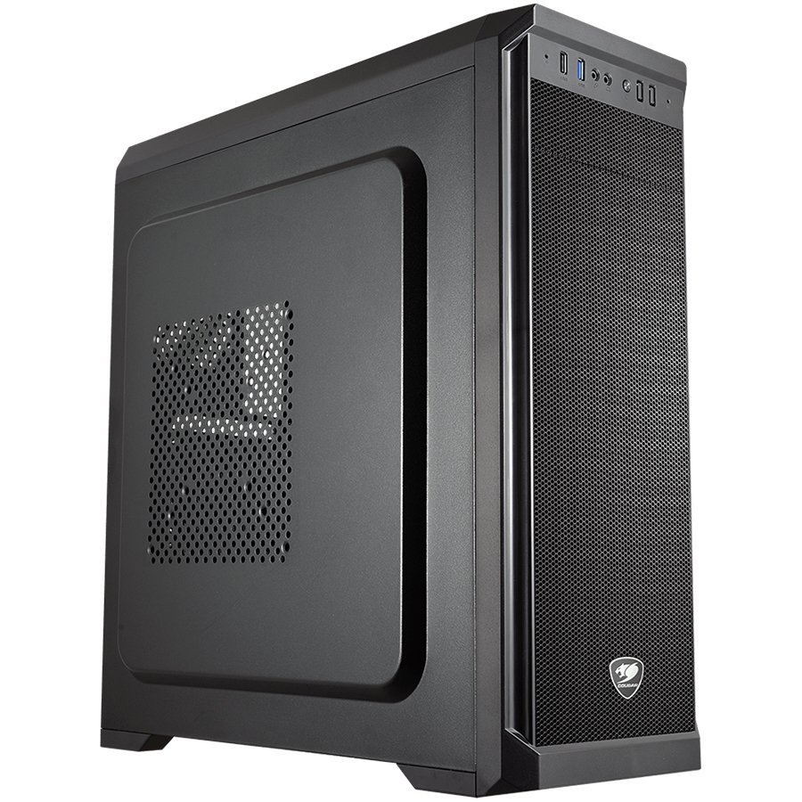 Chassis COUGAR MX330-X Mid-Tower, Mini-ITX/Micro-ATX/ATX, Max. Graphics Card Length-350mm/12.8 (Inch), Max. CPU Cooler Height-155mm/6.1 (Inch), CM, USB3.0x2/USB2.0 x1/Micx1/Audio x1, Water cooling support