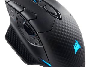 CORSAIR DARK CORE RGB PRO, Wireless FPS/MOBA with SLIPSTREAM, Black, Backlit RGB LED, 18000 DPI, Optical