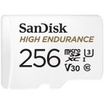 SANDISK High Endurance microSDXC 256GB + SD Adapter - for dash cams & home monitoring, up to 20,000 Hours, Full HD / 4K videos, up to 100/40 MB/s Read/Write speeds, C10, U3, V30