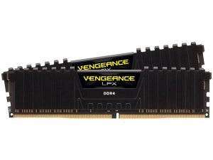 CORSAIR DDR4, 3200MHz 32GB 2x16GB Dimm, Dual Rank, 16-20-20-38, XMP 2.0, Vengeance LPX black Heatspreader, Black PCB, 1.35V