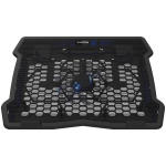 CANYON NS02, Cooling stand single fan with 2x2.0 USB hub, support up to 10”-15.6” laptop, ABS plastic and iron, Fans dimension:125*125*15mm(1pc), DC 5V, fan speed: 800-1000RPM, size:340*265*30mm, 406g