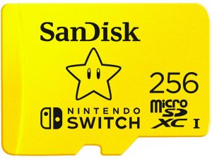 SANDISK microSDXC card for Nintendo Switch 256GB, up to 100MB/s Read, 60MB/s Write, U3, C10, A1, UHS-1