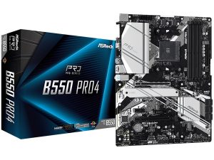 ASROCK Main Board Desktop B550 PRO4 (AM4, B550, 4xDDR4, 1xPCIe 4.0x16, 1xPCIe 3.0x16, 2xPCIe 3.0x1,6xSATA,1x M.2 Gen4 x4, 1xM.2, 2xUSB3.2 Gen2, 6xUSB3.2 Gen1, HDMI, D-SUB, GLAN, ATX, Retail)