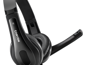 CANYON PC headset CHSU-1 PC Mic USB 2m Black
