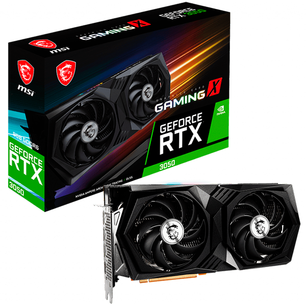 MSI Video Card NVidia GeForce RTX 3050 GAMING X 8G, 8GB GDDR6, 128bit, Effective Memory Clock: 14000MHz, Boost: 1845MHz, 2560 CUDA Cores, PCI-E 4.0 x8, 3x DP, HDMI 2.1, RAY TRACING, TORX Fan 4.0, 550W Recommended PSU, Backplate, 3Y