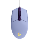 LOGITECH G102 LIGHTSYNC Corded Gaming Mouse - LILAC - USB - EER