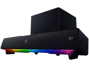 Razer Leviathan V2, PC Gaming Soundbar with Subwoofer,Full Range Drivers: 2 x 2.0 x 4.0" / 48 x 95 mm,Bluetooth 5.2 (60ms low latency),Tweeter Drivers: 2 x 0.75" / 20 mm, USB Audio Input to PC,Razer Chroma™ RGB,Razer Audio app