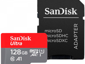 SANDISK Ultra microSDXC 128GB + SD Adapter 140MB/s A1 Class 10 UHS-I