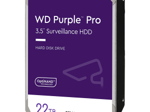 HDD Video Surveillance WD Purple Pro 22TB CMR (3.5'', 512MB, 7200 RPM, SATA 6Gbps, 550TB/year)