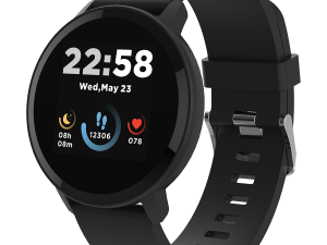 CANYON Lollypop SW-63, Smart watch, 1.3inches IPS full touch screen, Round watch, IP68 waterproof, multi-sport mode, BT5.0, compatibility with iOS and android, black, Host: 25.2*42.5*10.7mm, Strap: 20*250mm, 45g