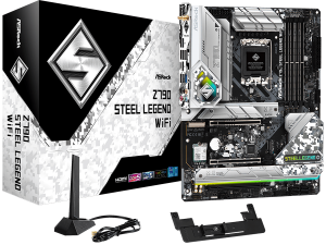 ASROCK MB Desktop Z790 Steel Legend (S1700, 4x DDR5, 1x PCIe 5.0 x16, 1x PCIe 4.0 x16, 1x PCIe 3.0 x1, 4x Hyper M.2, 1x Blazing M.2, 8x SATA3, 2x USB-C, 16x USB 3.2, 5x USB 2.0, 1x RJ-45 2.5GB Lan, 802.11ax Wi-Fi 6E Module, 1x HDMI, 1x DP, ATX