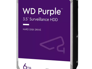 HDD Video Surveillance WD Purple 6TB CMR, 3.5'', 256MB, SATA 6Gbps, TBW: 180