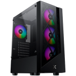 Xigmatek Duke EN49158, ATX/M-ATX/Mini ITX, USB3.0x1 & 2.0x2, Meshed & TG Frontpanel, Left TG, Front 4PCS X24F Fan