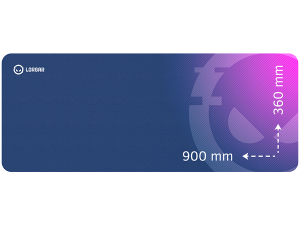 Lorgar Main 139, Gaming mouse pad, High-speed surface, Purple anti-slip rubber base, size: 900mm x 360mm x 3mm, weight 0.6kg
