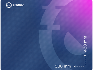 Lorgar Main 135, Gaming mouse pad, High-speed surface, Purple anti-slip rubber base, size: 500mm x 420mm x 3mm, weight 0.41kg