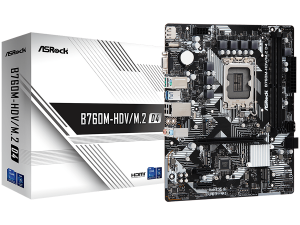 ASROCK MB Desktop B760M-HDV/M.2 D4 (S1700, 2x DDR4, 1x PCIe 4.0 x16, 2x PCIe 3.0 x1, 1x Hyper M.2 PCIe Gen4x4, 1x M.2 Ultra Gen3x4, 4x SATA3, 1x USB-C, 5x USB 3.2, 5x USB 2.0, 1xRJ-45 1Gbit, 1x VGA, 1x HDMI, 1x DP, mATX