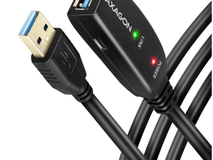 Axagon Active extension USB 3.2 Gen 1 A-M > A-F cable, 5 m long. Power supply option.