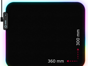Lorgar Steller 913, Gaming mouse pad, High-speed surface, anti-slip rubber base, RGB backlight, USB connection, Lorgar WP Gameware support, size: 360mm x 300mm x 3mm, weight 0.250kg