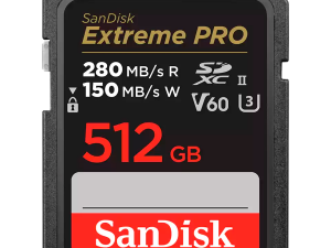 SANDISK Extreme PRO 512GB V60 UHS-II SD cards, 280/150MB/s,V60,C10,UHS-II