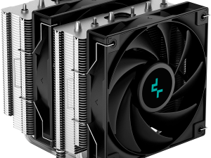DeepCool AG620, CPU Air Cooler, 2x120mm PWM Fan, TDP 260W, 6 Heatpipes, LGA2066/2011-v3/2011/1700/1200/115x, AMD AM5/AM4, 129x136x157 mm(LxWxH), 2Y, R-AG620-BKNNMN-G-1