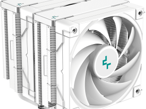 DeepCool AK620 WH, CPU Air Cooler, 2x120mm PWM FDB Fan, TDP 260W, 6 Heatpipes, White, LGA2066/2011-v3/2011/1700/1200/115x, AMD AM5/AM4, 129x138x160 mm(LxWxH), 3Y, R-AK620-WHNNMT-G-1