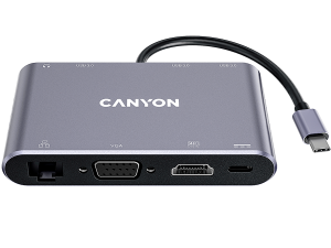 CANYON hub DS-14 8in1 4k USB-C Dark Grey