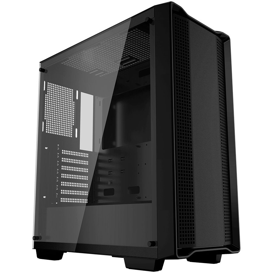 DeepCool CC560 Limited, Mid Tower, Mini-ITX/Micro-ATX/ATX, 1xUSB3.0, 1xUSB2.0, 1xAudio, No Fans, Tempered Glass, Mesh Panel, Black R-CC560-BKNAA0-C-1