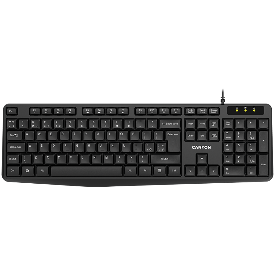 CANYON keyboard KB-1 EN/BG Wired Black