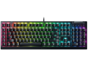 Razer BlackWidow V4 X Mechanical Gaming Keyboard, US Layout, Green Switch, Razer Chroma™ RGB, 6 Macro Keys, Lubricated Stabilizers, Media Roller