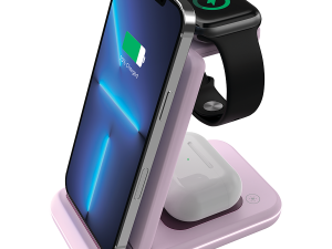 CANYON wireless charger WS-304 15W 3in1 Iced Pink