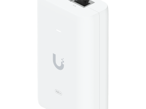 UBIQUITI PoE++ Adapter; Delivers up to 60W of PoE++; Surge, peak pulse, and overcurrent protection; Contains RJ45 data input, AC cable with earth ground, and PoE++ output; LED indicator for status monitoring.
