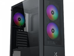 Hero II Air 3F Black EN41655, ATX/M-ATX/MINI ITX, USB3.0 X1, USB2.0 X2, HD AUDIO, Front Meshed Grill & Left TG, 3PCS Z20F Fixed LED Fan
