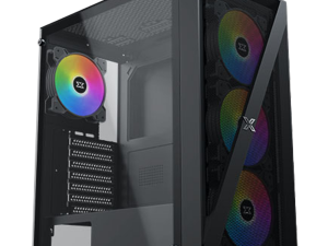Xigmatek Blade EN40887 ATX/M-ATX/MINI ITX, USB3.0 X1, USB2.0 X2, HD AUDIO, Mehsed Grill Frontpanel & Left Tempered Glass, 4PCS X20C Auto Running LED Fan