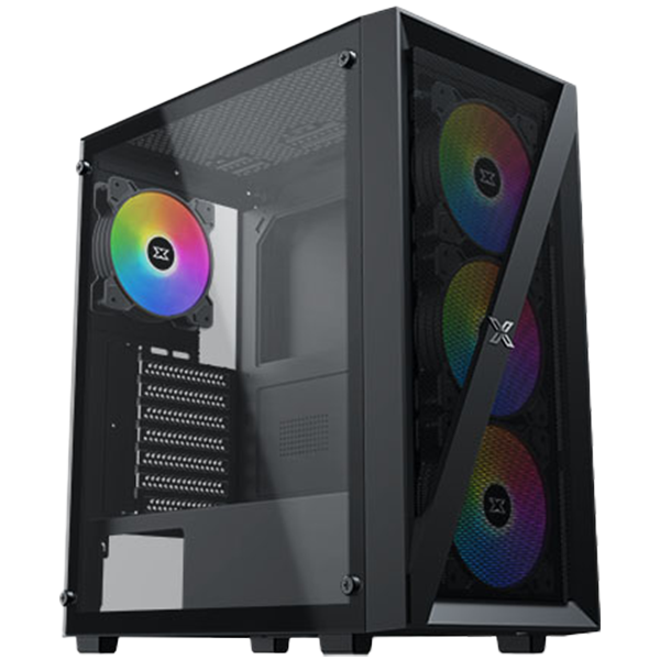 Xigmatek Blade EN40887 ATX/M-ATX/MINI ITX, USB3.0 X1, USB2.0 X2, HD AUDIO, Mehsed Grill Frontpanel & Left Tempered Glass, 4PCS X20C Auto Running LED Fan
