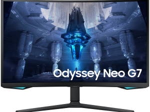 Monitor LED Samsung LS32BG750NPXEN Odyssey G75NB, 32" UHD Curved 1000R 16:9 (3840x2160) VA 165Hz, 350 cd/㎡, 1m:1, Q HDR 2000, 1ms (GTG), 178/178, FreeSync PP, 1xDP 2xHDMI, 2xUSB 3.0 , 3.5 Jack, Tilt/Pivot/Swivel/HeightAdj (120mm), VESA 100x100, 3Y