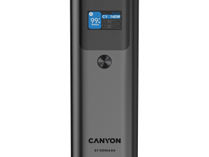 CANYON power bank PB-2010 TFT 27000 mAh 97.2Wh PD140W QC 3.0 Dark Grey