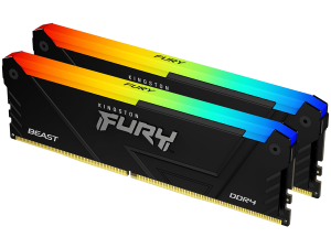 Kingston 32GB 3200MT/s DDR4 CL16 DIMM (Kit of 2) FURY Beast RGB