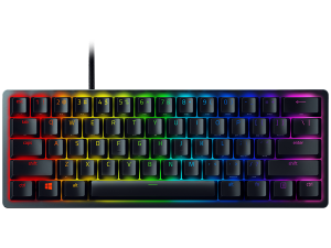 Huntsman V3 Pro Mini - US Layout, Gaming Keyboard, Analog Optical Switch Gen-2, 60% size, Razer Chroma™ RGB, Detachable Type C Cable, Doubleshot PBT Keycaps, 5052 Brushed Aluminum Alloy Top Case, Rapid Trigger Mode, Analog Input