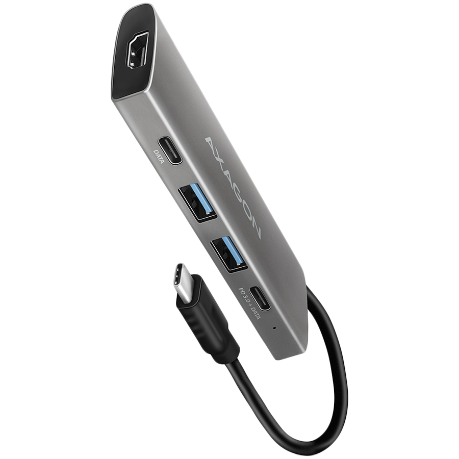 AXAGON HMC-5H USB-C 3.2 Gen 1 hub, 3x USB-A, 4K HDMI, PD 100W, 100cm USB-C cable