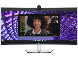 Monitor LED Dell P3424WEB Curved Video Conferencing 34", 3440x1440 WQHD, IPS Antiglare, 21:9, 1000:1, 300 cd/m2, 8ms/5ms, 178/178, DP, HDMI, 2xUSB-C (DP/PD), USB-B, 2xUSB 3.2, RJ-45, 2x5W Speakers, Cam, Mic, Tilt, Swivel, Height Adjust, 3Y