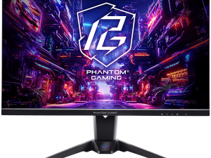 Asrock Gaming Monitor, 27" QHD(2560x1440) IPS, 180 Hz, 99% sRGB, 1000:1, 16:9, 400 cd/m², 178º/178º, 1ms (MPRT), AMD FreeSync, Flicker-free, Height, Swivel, Tilt, 2x 2W Speakers, 2x HDMI 2.0, 1x DP 1.4, 1x Audio Jack (3.5mm), Wi-Fi antenna, 3Y