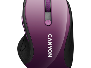 CANYON 2.4Ghz wireless mouse, optical tracking - blue LED, 6 buttons, DPI 1000/1200/1600, Purple pearl glossy