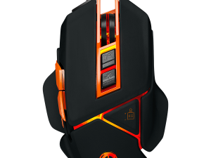CANYON Optical gaming mouse, adjustable DPI setting 800/1000/1200/1600/2400/3200/4800/6400, LED backlight, moveable weight slot and retractable top cover for comfortable usage