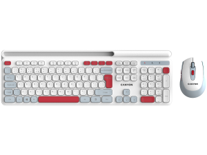 CANYON HSET-W5 EN Keyboard+Mouse AAA+AA Wireless White