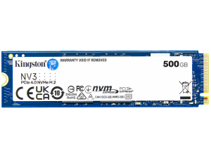 Kingston 500GB NV3 SSD M.2 2280 PCIe 4.0 NVMe, Read: 5,000/ Write: 3,000MB/s
