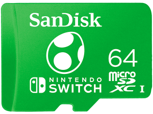 SANDISK Nintendo MicroSDXC UHS-I card for Nintendo Switch, Yoshi Edition- 64GB, Up to 100MB/s read up to 90MB/s write